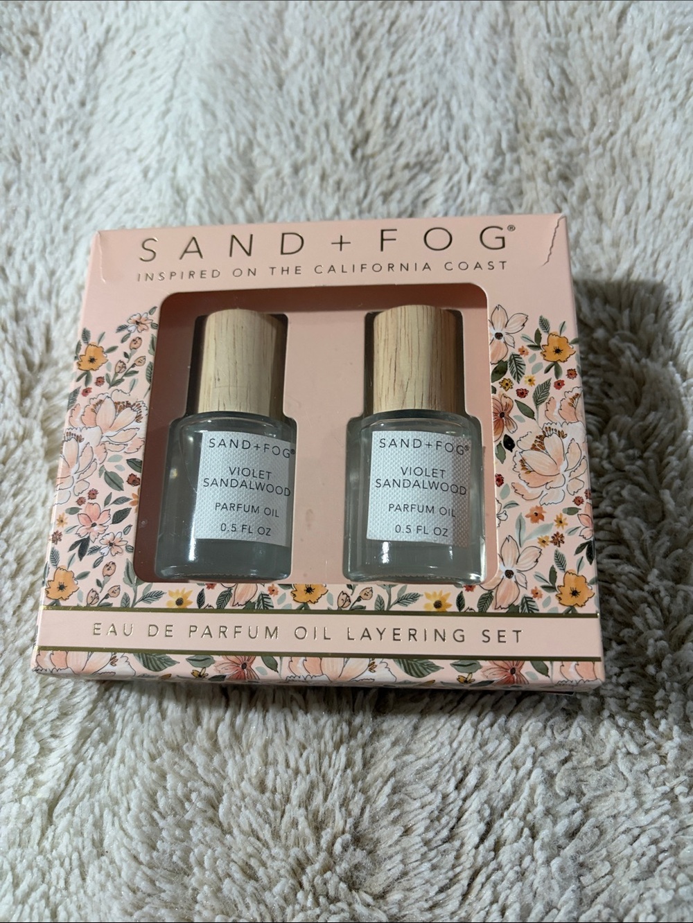 SAND+FOG Violet Sandalwood Eau de Parfum Oil Layering Set - Pink